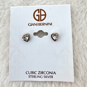 Giani Bernini Sterling Silver Heart Earrings